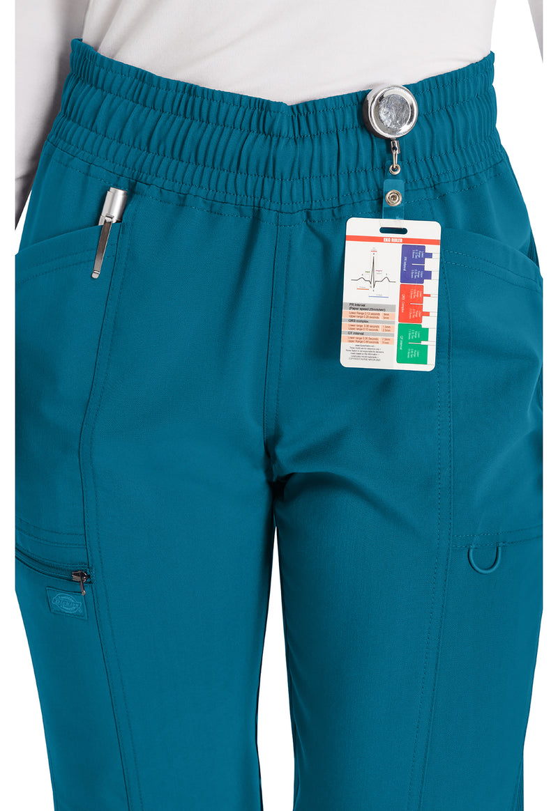 Caribbean Blue - Women's Mid Rise Jogger Scrub Pants (View 4)