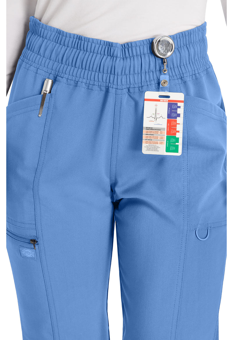 Ciel Blue - Women's Mid Rise Jogger Scrub Pants (View 4)
