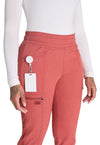 Heather Clay - Women's Mid Rise Jogger Scrub Pants (View 4)