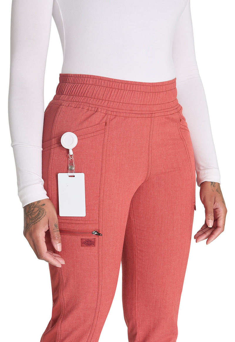 Heather Clay - Women's Mid Rise Jogger Scrub Pants (View 4)