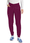 Wine - Dickies Balance Women Scrub Pants - Front View