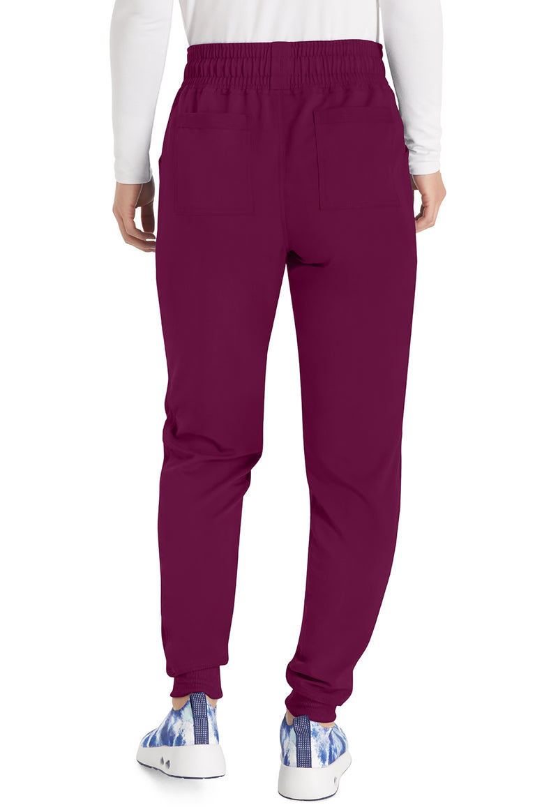 Wine - Dickies Balance Women Scrub Pants - Back View