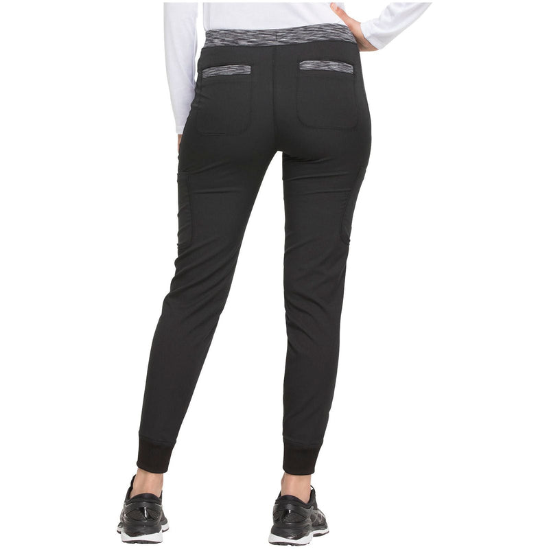 black - Natural Rise Tapered Leg Jogger Pant