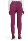 wine - Natural Rise Tapered Leg Jogger Pant (Back)