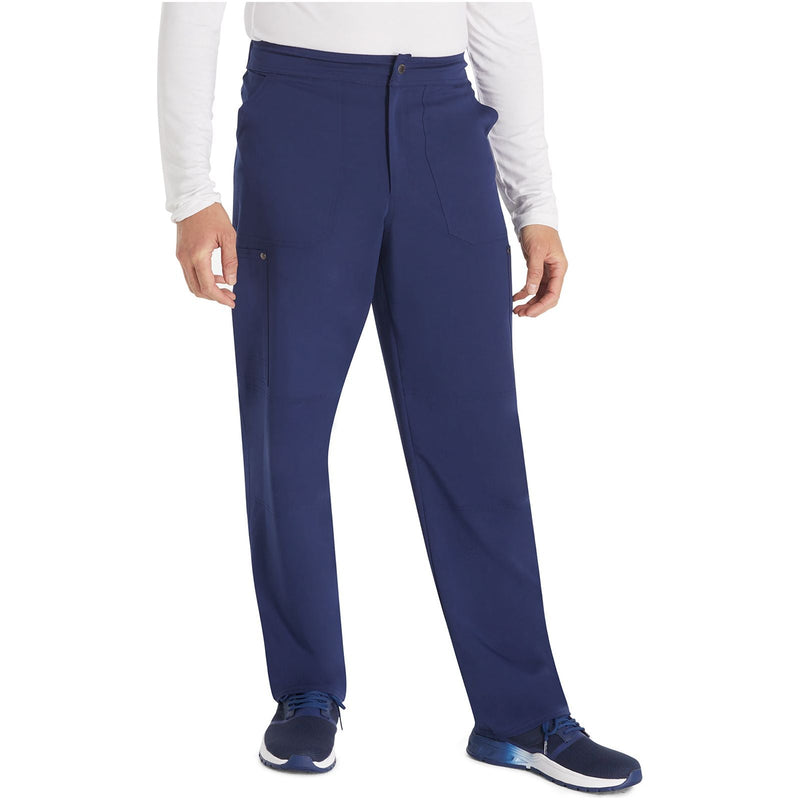 navy - Men's Mid Rise Zip Fly Straight Leg Pant