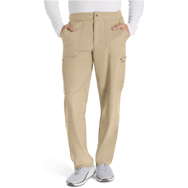 khaki - Men's Mid Rise Zip Fly Straight Leg Pant