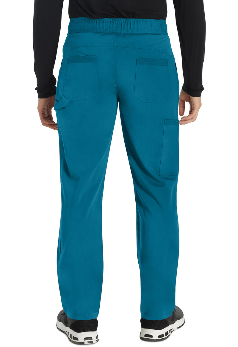 Caribbean Blue - Dickies Balance Men Scrub Pants - Back View