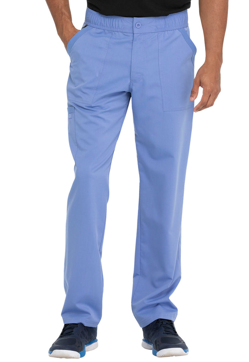 Ciel Blue - Dickies Balance Men Scrub Pants - Front View