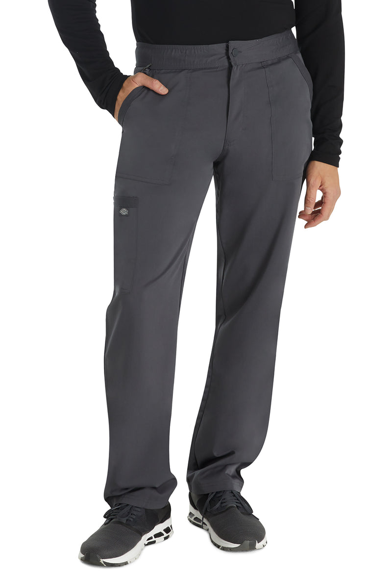 Pewter - Dickies Balance Men Scrub Pants - Front View