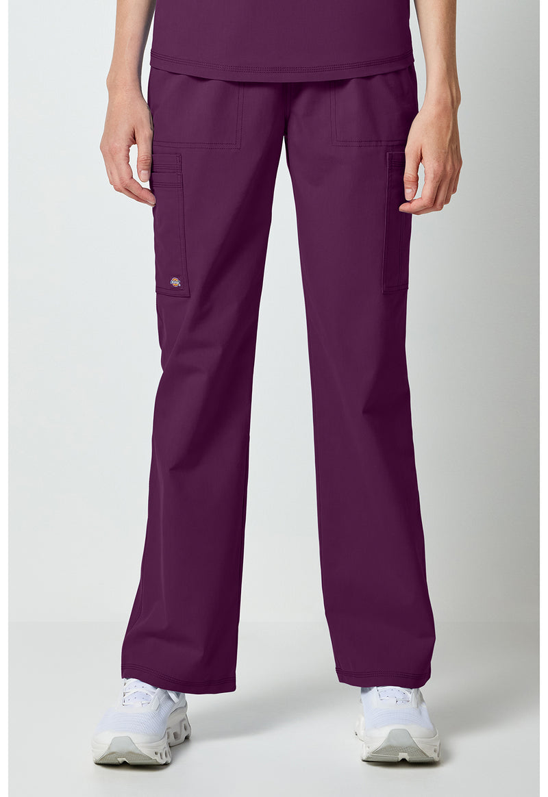 Wine - Dickies Forge Women Scrub Pants - Front View