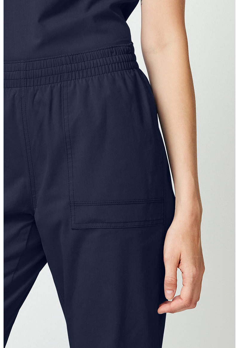 Navy - Women's Mide Rise Cargo Jogger (View 4)