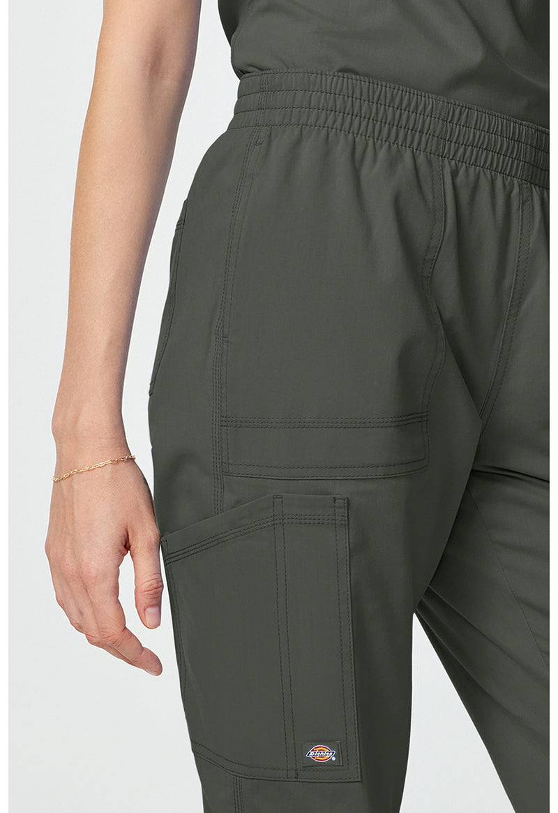 Olive - Women's Mide Rise Cargo Jogger (View 3)