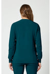 Caribbean Blue - Dickies EDS Essentials Women Scrub Jacket - Back View