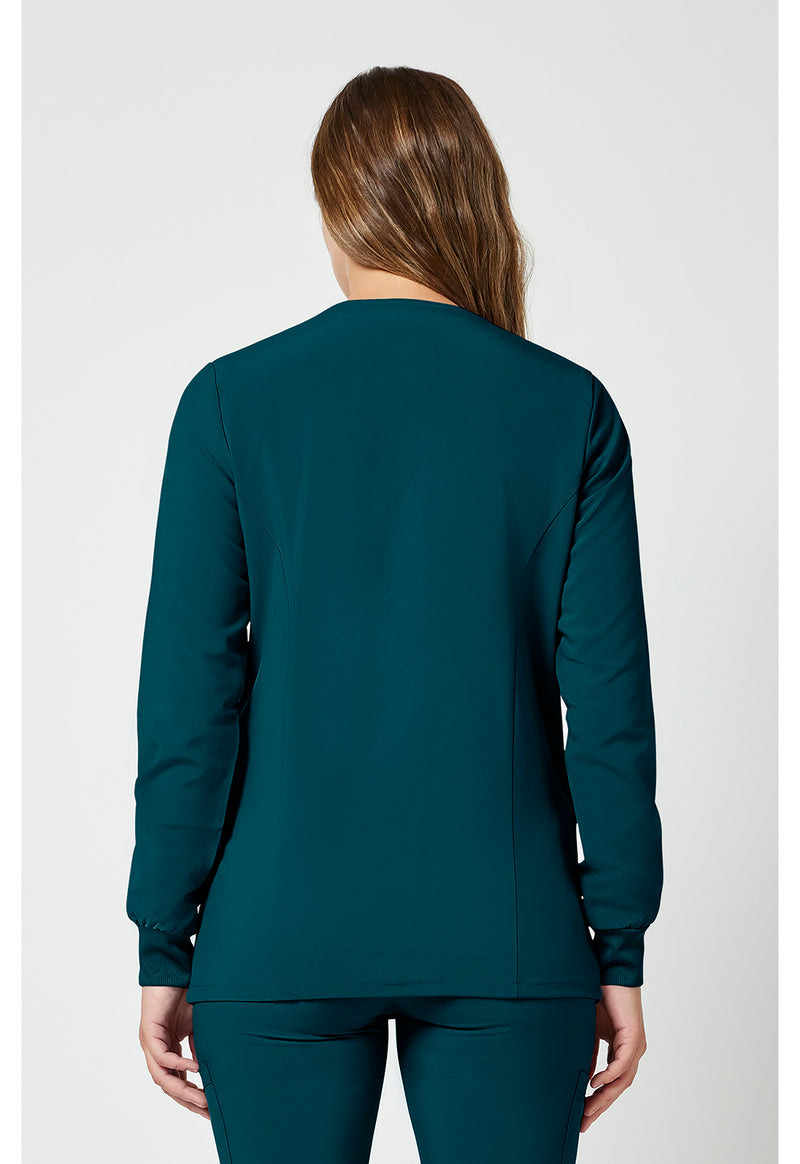 Caribbean Blue - Dickies EDS Essentials Women Scrub Jacket - Back View