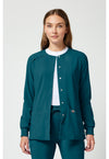 Caribbean Blue - Dickies EDS Essentials Women Scrub Jacket - Front View
