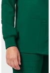 Hunter Green - Women's Snap Front Warm-up Scrub Jacket (View 3)