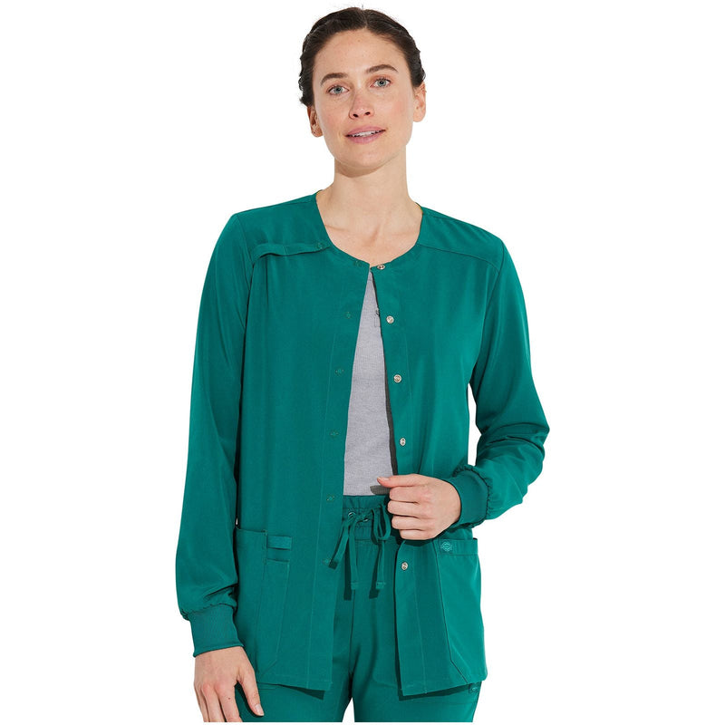 hunter green - Snap Front Warm-Up Jacket