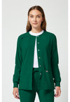 Hunter Green - Dickies EDS Essentials Women Scrub Jacket - Front View