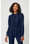 Navy - Dickies EDS Essentials Women Scrub Jacket - Front View