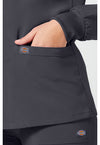 Pewter - Women's Snap Front Warm-up Scrub Jacket (View 4)