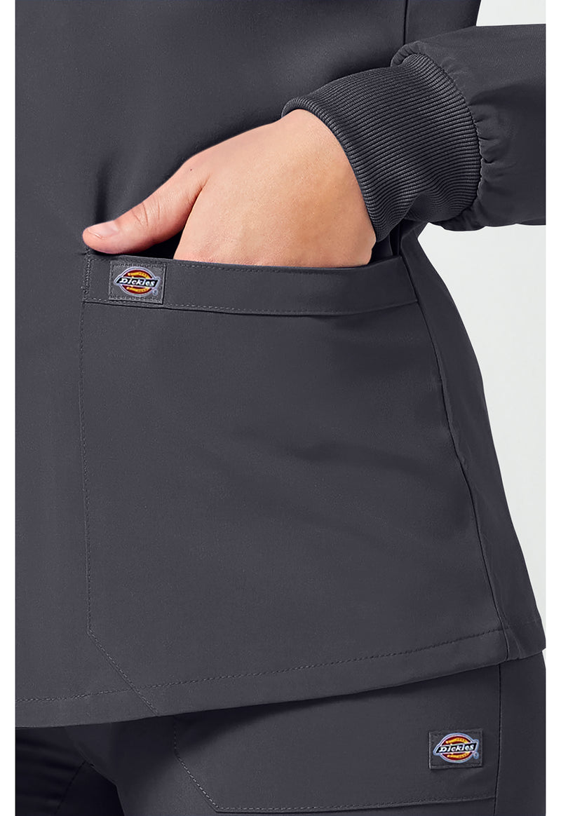 Pewter - Women's Snap Front Warm-up Scrub Jacket (View 4)