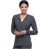 pewter - Snap Front Warm-Up Jacket