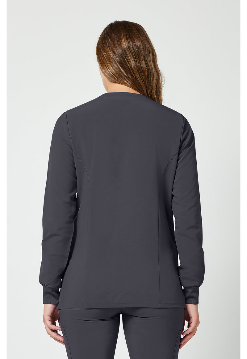 Pewter - Dickies EDS Essentials Women Scrub Jacket - Back View