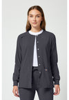 Pewter - Dickies EDS Essentials Women Scrub Jacket - Front View