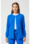 Royal - Dickies EDS Essentials Women Scrub Jacket - Front View