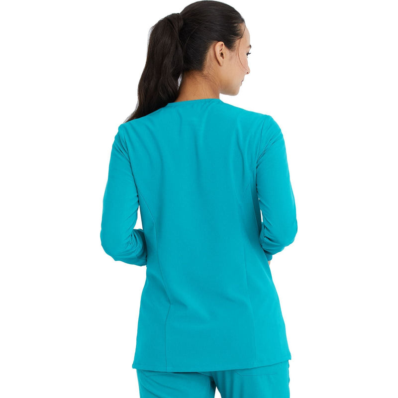 teal blue - Snap Front Warm-Up Jacket