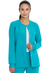 Teal Blue - Dickies EDS Essentials Women Scrub Jacket - Front View
