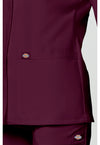 Wine - Women's Snap Front Warm-up Scrub Jacket (View 4)