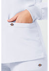 White - Women's Snap Front Warm-up Scrub Jacket (View 4)
