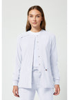 White - Dickies EDS Essentials Women Scrub Jacket - Front View