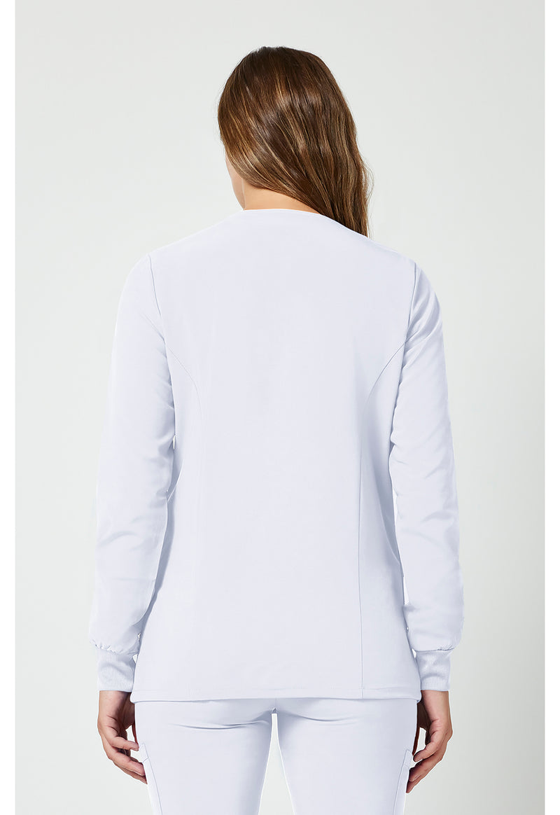 White - Dickies EDS Essentials Women Scrub Jacket - Back View