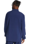 Navy - Men's Zip Front Jacket (Back)