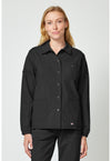 Black - Women's snap front jacket