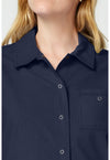 Navy - Women's snap front jacket (View 2)