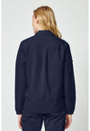 Navy - Women's snap front jacket (Back)