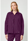 Wine - Women's snap front jacket