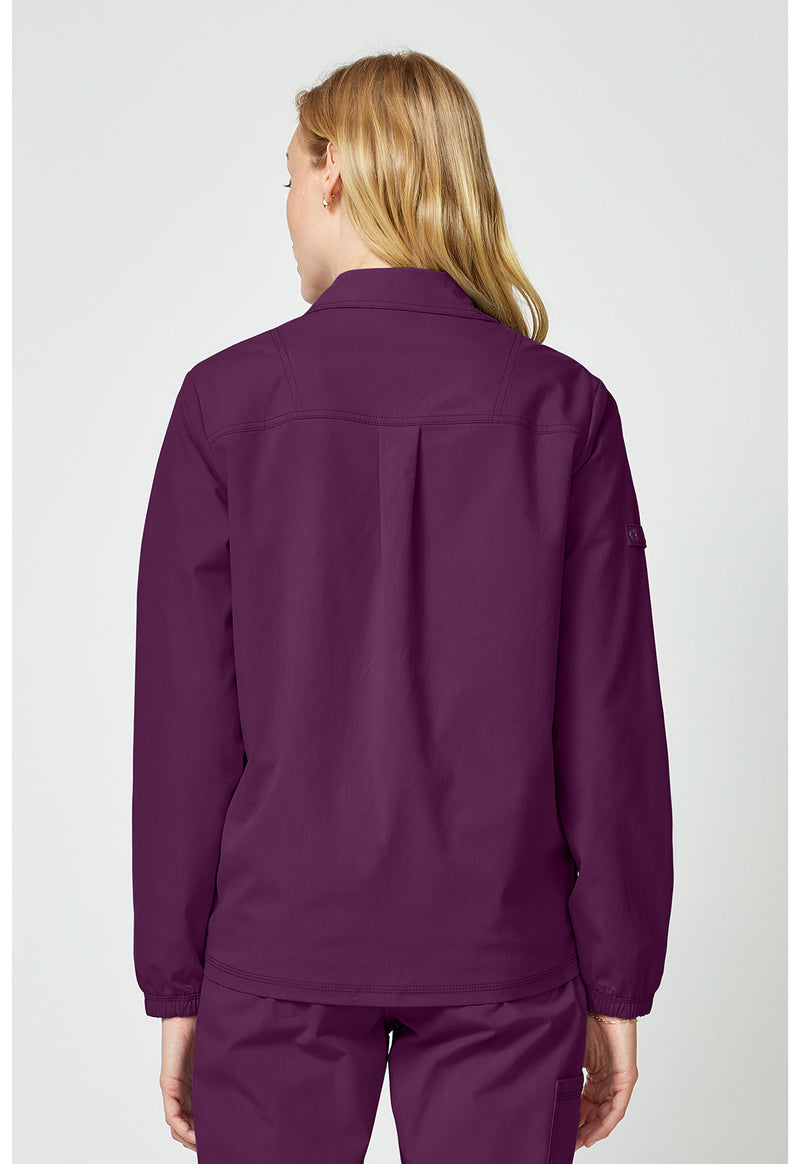 Wine - Women's snap front jacket (Back)