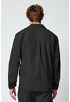 Black - Men's snap front jacket (Back)