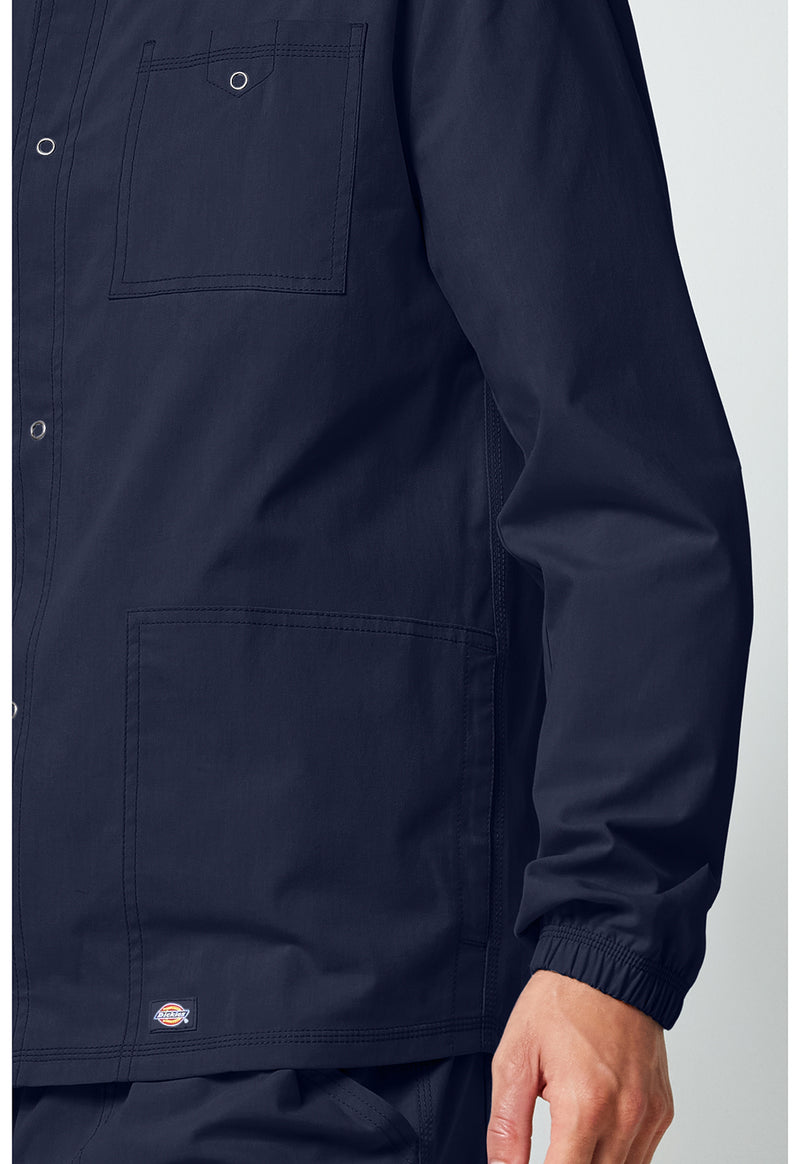 Navy - Men's snap front jacket (View 4)