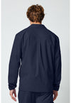 Navy - Men's snap front jacket (Back)