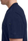 Navy - Men's Tuckable V-Neck Scrub Top (View 2)