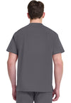 Pewter - Dickies Dynamix Men Scrub Top - Back View