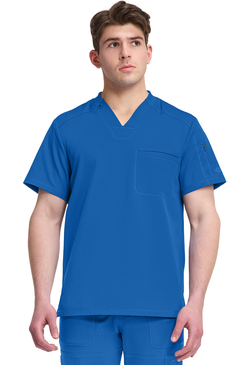 Royal - Dickies Dynamix Men Scrub Top - Front View