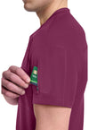 Wine - Men's Tuckable V-Neck Scrub Top (View 3)