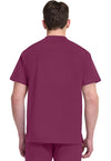 Wine - Dickies Dynamix Men Scrub Top - Back View