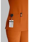 Apricot Orange - Women's V-Neck Scrub Top (View 2)